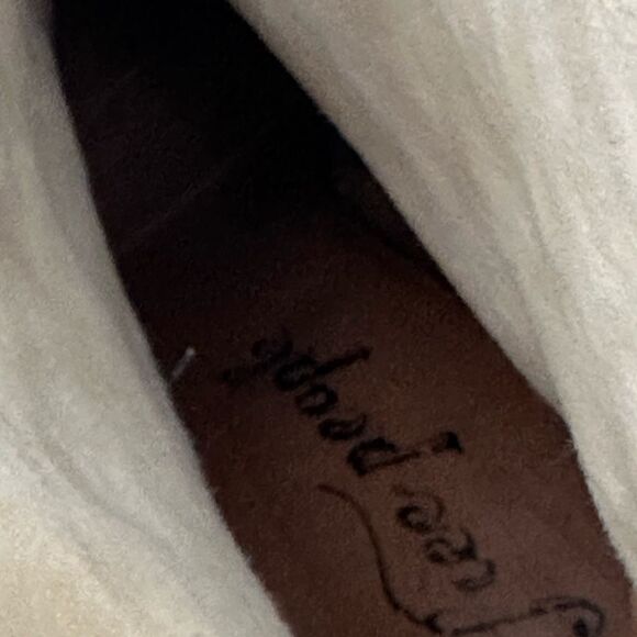 Free People Dakota Boot Bone Leather Washed Slouched Bootie Italy Boho 37 - Picture 7 of 9